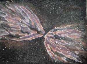 Bug Nebula- Watercolor by Diane Chambers